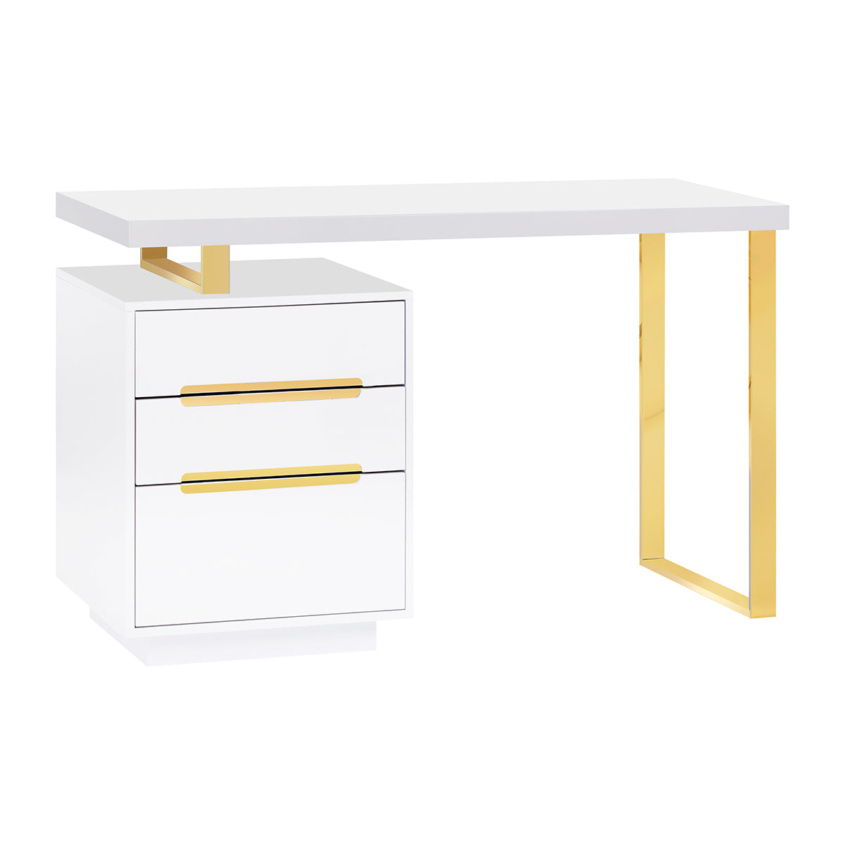 COSMETIC DESK 3311G WHITE GOLD