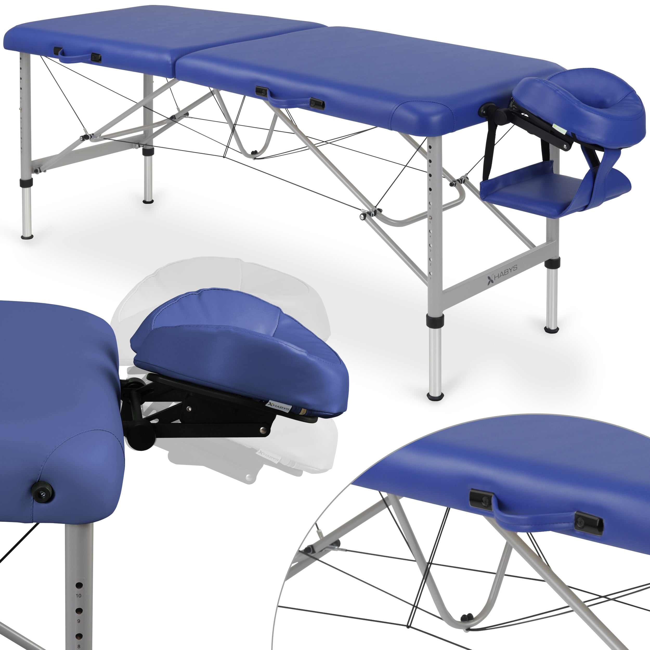 Massage Table Aero Stabila Alu 60 Vinyl Flex K012 Navy Blue