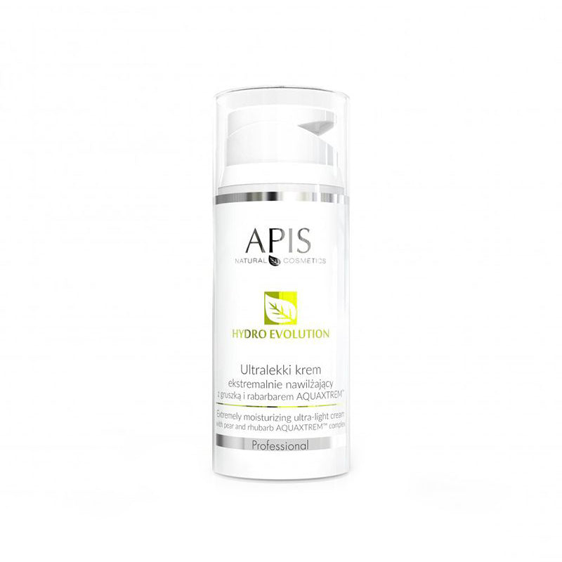 Apis hydro evolution ultra-light cream extremely moisturizing with pear and rhubarb aquaxtrem ™ 100ml