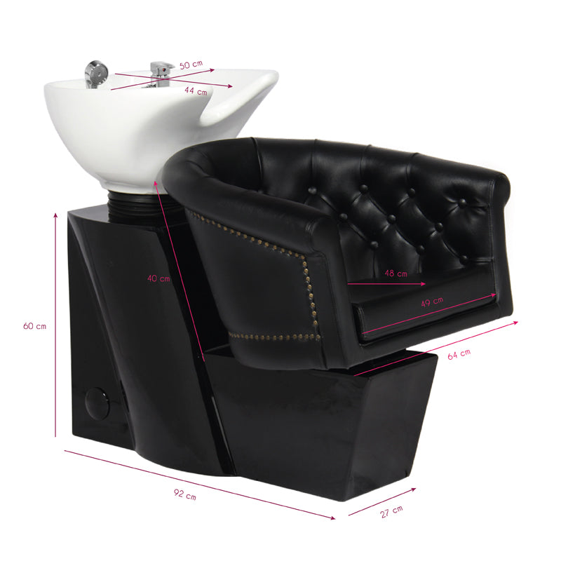 Gabbiano black hairdressing wash unit London