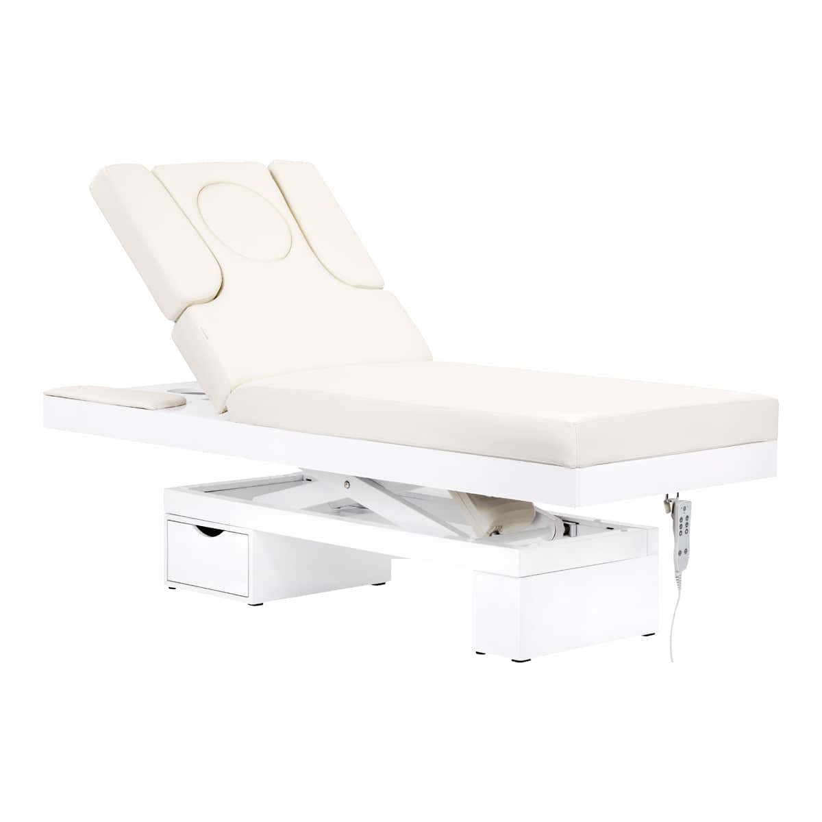Spa cosmetic couch azzurro 815b in shiny white