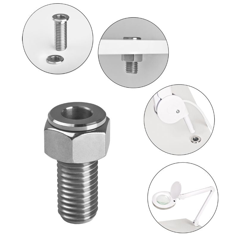 Inox tube magnifier lamp holder