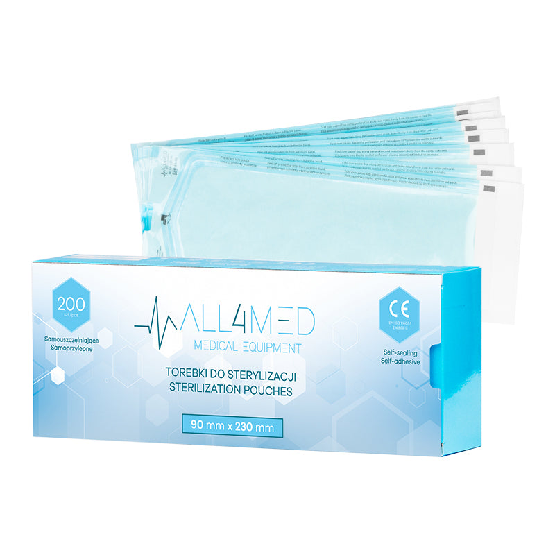All4med Autoclavable bags 90mm x 230mm 200pcs