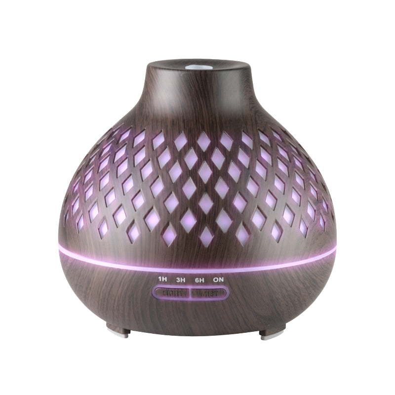 Aroma diffuser air humidifier spa 10 dark wood 400ml + timer
