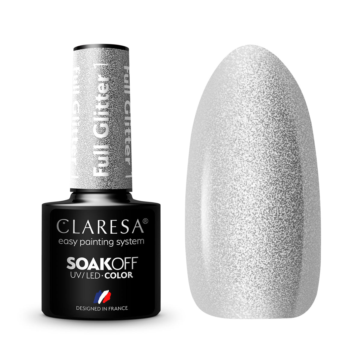 CLARESA Hybrid nail polish FULL GLITTER 1 -5g
