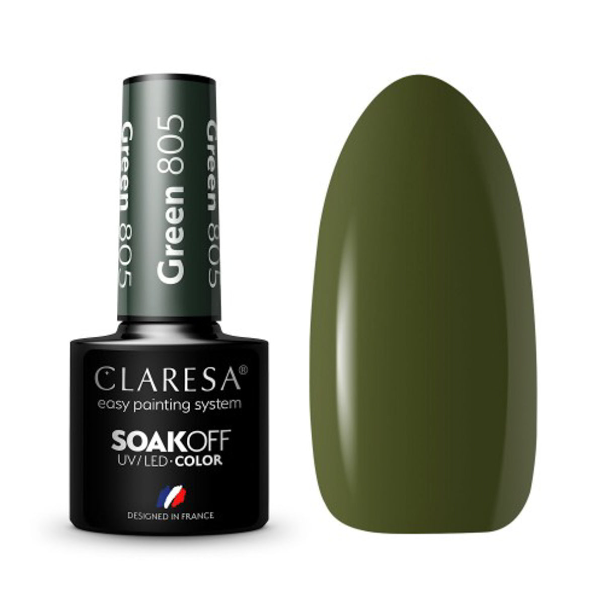 CLARESA Hybrid nail polish GREEN 805 -5g
