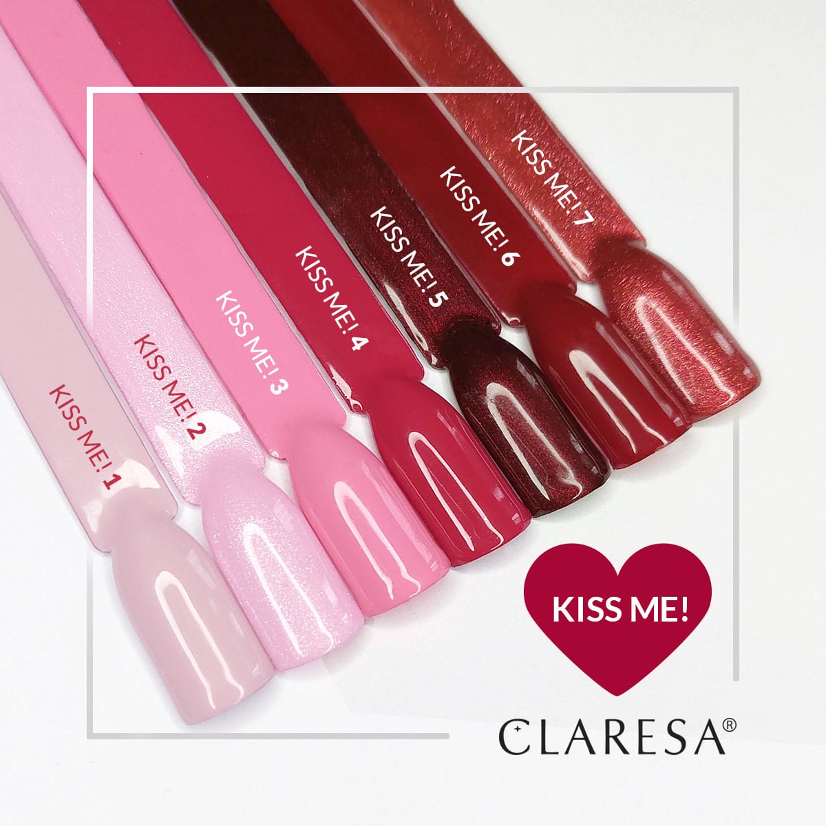CLARESA hybrid polish Kiss Me! 5 -5g