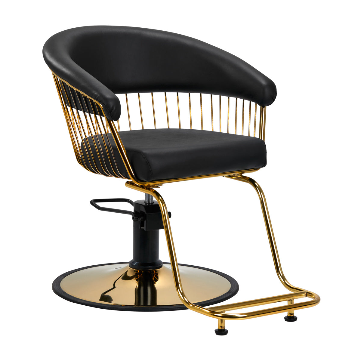 Gabbiano hairdressing chair Lille gold black