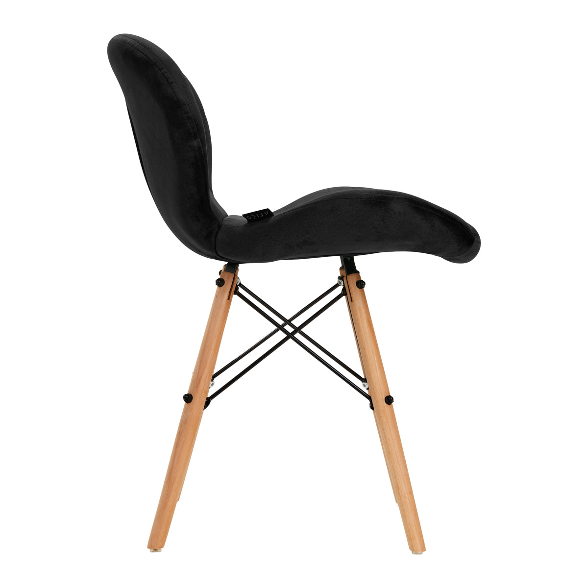 4Rico Cosmetic chair QS-186 black velvet