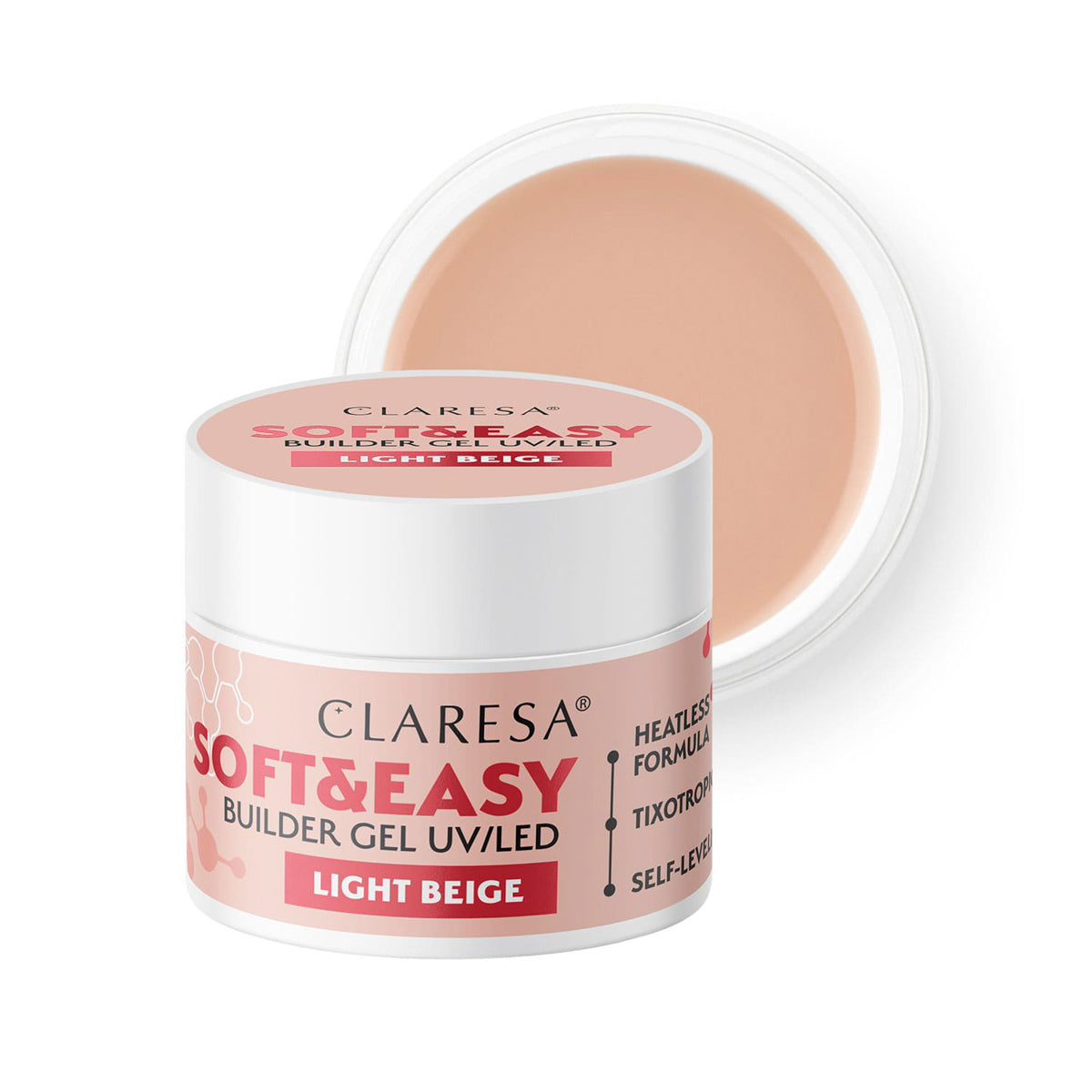 Claresa builder gel Soft&Easy gel light beige 12g